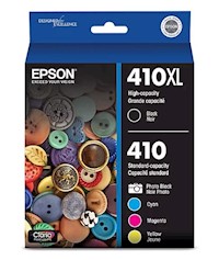 INK, CARTRIDGE, STANDARD & HIGH YIELD, EPSON T410XL/T410, BLACK/CYAN/MAGENTA/YELLOW, 5/CT MAIN