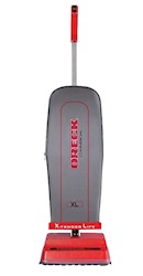 VACUUM, UPRIGHT, ORECK, V-BELT, BAGLESS, GREY/RED LARGE