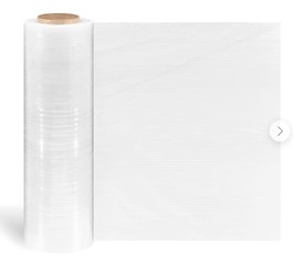 STRETCH WRAP, CLEAR, 80 GAUGE, 18" X 1500', 4/CT LARGE