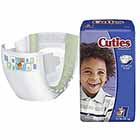 Baby diapers, Size 7, up to 41+ pounds, 80/Carton, Cuties THUMBNAIL