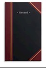 RECORD BOOK, STAPLES, 300 PAGES, BLACK/BURGUNDY THUMBNAIL