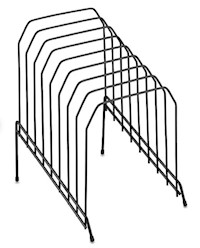 DESK ORGANIZER, INCLINE SORTER, METAL, BLACK MAIN