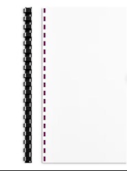 BINDING SPINES, PLASTIC, COMB, STAPLES, 1/2" DIAMETER, 90 SHEETS, 25/CT LARGE