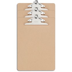 CLIPBOARDS, STAPLES, HARDBOARD, LETTER SIZE, NATURAL BROWN, 3/CT LARGE