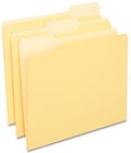 FILE FOLDERS, 1/3 CUT TAB, LETTER SIZE, YELLOW, 100/CT THUMBNAIL