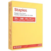 COPY PAPER, 30% RECYCLED, PASTEL YELLOW, 20 LBS, 8.5" X 11", 5000/CT MAIN