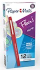 PENS, PAPER MATE, FELT, MEDIUM POINT, RED INK, 12/CT THUMBNAIL