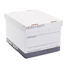 FILE BOX, HEAVY DUTY, LIFT OFF LID, LETTER/LEGAL, WHITE/GREY/ 12/CT THUMBNAIL