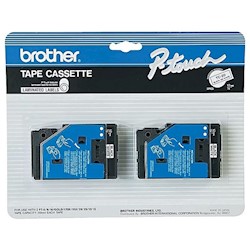 LABEL MAKER TAPE, LAMINATED, BROTER TC-20Z1, 3/8" X 25 1/5', BLACK/WHITE LARGE