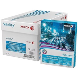PAPER, MULTIPURPOSE, XEROX VITALITY, 20 LBS, 8.5" X 11", 500 SHEETS/REAM, 10 REAMS/CT LARGE