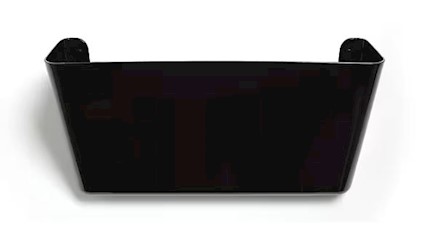 TRAY, TRU RED, WALL FILE, PLASTIC, LETTER, BLACK LARGE