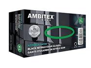 GLOVES, POWDER-FREE, NITRILE, 6 MIL, AMBITEX, N720BLK SERIES, BLACK, SIZE XL, 100/PACK, 10 PACKS/CARTON THUMBNAIL