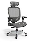 DESK CHAIR, STAPLES FLEXFIT, ERGONOMIC, MESH, SWIVEL, CHARCOAL GREY, 275 LB CAPACITY THUMBNAIL