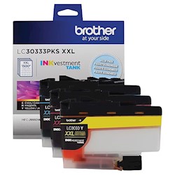 INK, CARTRIDGE, TANK, SUPER HIGH YIELD, BROTHER LC3033, CYAN/MAGENTA/YELLOW, 3/CT LARGE