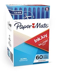 PENS, BALLPOINT, PAPER MATE INKJOY 50ST, MEDIUM POINT, BLUE INK, 60/CT MAIN