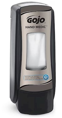 DISPENSER, HAND SOAP, GOJO HAND MEDIC, ADX-7, WALL MOUNT, BLACK/CHROME, 6/CT MAIN