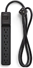 SURGE PROTECTOR, NXT TECHNOLOGIES, 6 OUTLETS, 4' CORD, 600 JOULES PROTECTION, BLACK THUMBNAIL