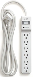 SURGE PROTECTOR, NXT TECHNOLOGIES, 6 OUTLETS, 8' CORD, 900 JOULES PROTECTION LARGE