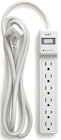 SURGE PROTECTOR, NXT TECHNOLOGIES, 6 OUTLETS, 8' CORD, 900 JOULES PROTECTION THUMBNAIL