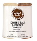 SALT & PEPPER SHAKERS, DISPOSABLE, SUGAR FOODS, PERFECT TASTE, TWIN PACK THUMBNAIL