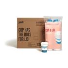 PAPER CUP & LID COMBO, 12 OZ, WHITE/BLUE, PERK, 500/CT THUMBNAIL