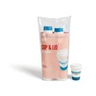 PAPER CUP & LID COMBO, 12 OZ, WHITE/BLUE, PERK, 50/PK THUMBNAIL