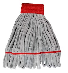 MOP HEAD, TUBE, MICROFIBER, ROUGHMOP, RED, 6" HEADBAND, 5/CT LARGE