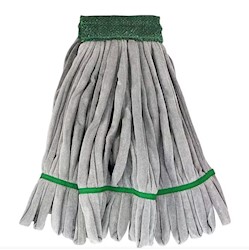 MOP HEAD, TUBE, MICROFIBER, ROUGHMOP, GREEN, 6" HEADBAND, 5/CT LARGE
