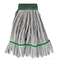 MOP HEAD, TUBE, MICROFIBER, ROUGHMOP, GREEN, 6" HEADBAND, 5/CT MAIN