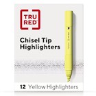 HIGHLIGHTERS, TANK, CHISEL TIP, WITH GRIP, YELLOW, 12/CT THUMBNAIL