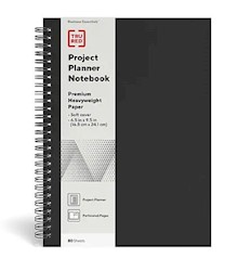 PLANNER, NOTEBOOK, MEDIUM, SOFT COVER, TUR RED, BLACK LARGE