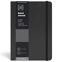 JOURNAL, RULED, FLEXIBLE COVER, MEDIUM, TRU RED, BLACK MAIN