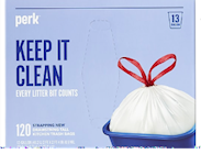 13 GALLON, 0.9 MIL, WHITE, 24 X 28, LOW DENSITY, KITCHEN TRASH BAG, 120/CS THUMBNAIL