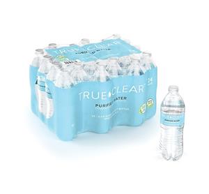 WATER, PURIFIED BOTTLED, 16.9 oz., TRUE CLEAR, 24/CS, 84 CS/PALLET LARGE