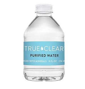 WATER, PURIFIED BOTTLED, 8 oz., TRUE CLEAR, 24/CS LARGE