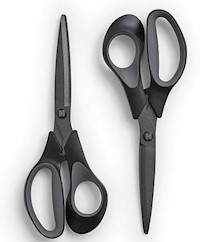 SCISSORS, TITANIUM COATED, NON-STICK, STRAIGHT HANDLE, 8", 2/CT MAIN