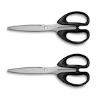 SCISSORS, STAINLESS STEEL, STRAIGHT HANDLE, 8", 2/CT THUMBNAIL