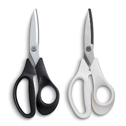 SCISSORS, STAINLESS STEEL, STRAIGHT HANDLE, 7", 2/CT LARGE