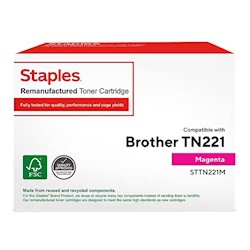 TONER, CARTRIDGE, STANDARD YIELD, BROTHER TN221M, MAGENTA LARGE