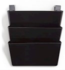 LETTER HOLDER, WALL FILE, 3-POCKET, TRU RED, BLACK THUMBNAIL
