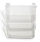 LETTER HOLDER, WALL FILE, 3-POCKET, TRU RED, CLEAR THUMBNAIL