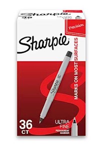 PERMANENT MARKERS, SHARPIE, ULTRA FINE TIP, BLACK, 36/CT MAIN
