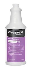 EMPTY BOTTLE FOR DISINFECTANT #66 COASTWIDE PROFESSIONAL, SCREEN PRINTED, 1/EA LARGE
