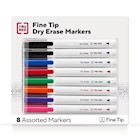 DRY ERASE MARKERS, TRU RED, FINE TIP, ASSORTED COLORS, 8/CT THUMBNAIL