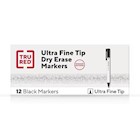 DRY ERASE MARKERS, ULTRA FINE TIP, TRU RED, BLACK, 12/CT THUMBNAIL