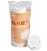LID, HOT CUP, PLASTIC, 10/12/16 OZ., WHITE, 50/PK MAIN