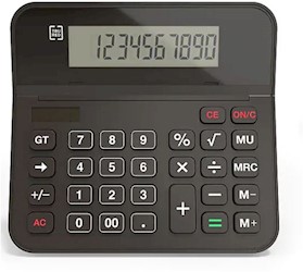 250 CALCULATOR, DESKTOP, 10 DIGIT BLACK LARGE