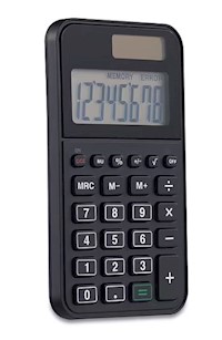 CALCULATOR, 8 DIGIT, SOLAR & BATTERY, POCKET, STAPLES, BLACK MAIN