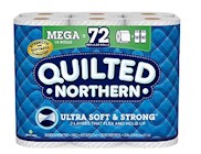 BATH TISSUE, 2-PLY, QUILTED NORTHERN, ULTRA SOFT & STRONG, 328 SHEETS/ROLL, 18 ROLLS/CT THUMBNAIL