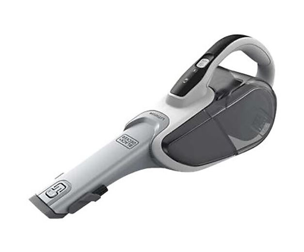 HAND-HELD VACUUM, BAGLESS, LITHIUM-ION BATTERY, BLACK & DECKER, SILVER/BLACK/GRAY THUMBNAIL